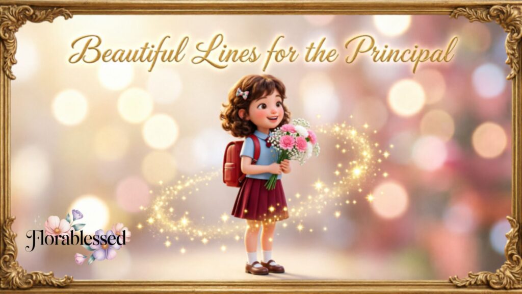 Beautiful Lines for the Principal