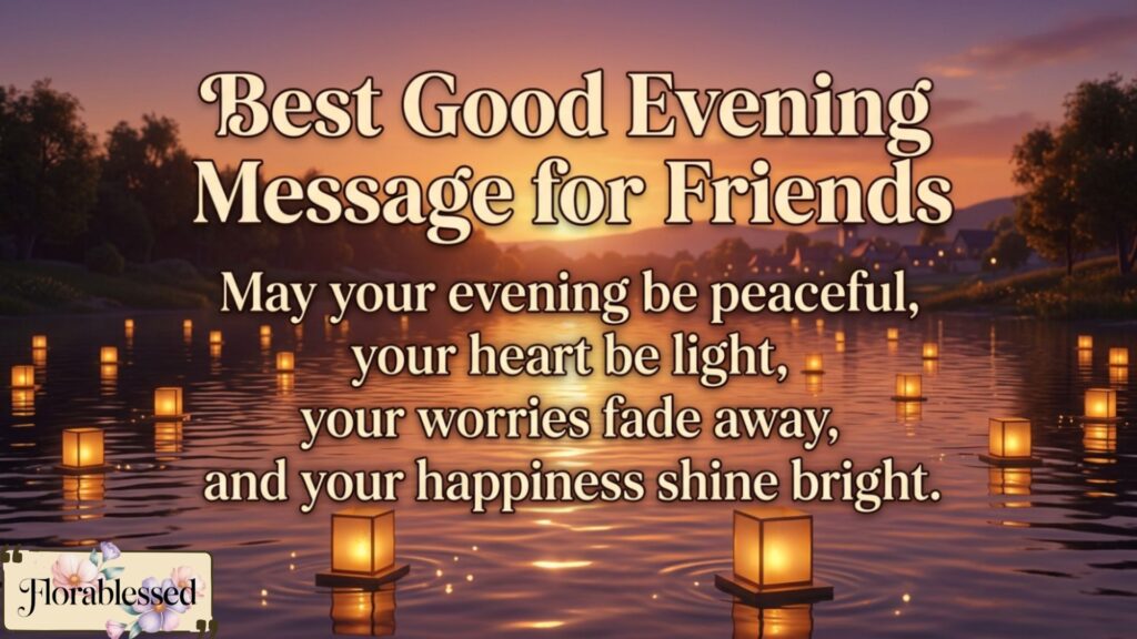 Good Evening Messages for Friends